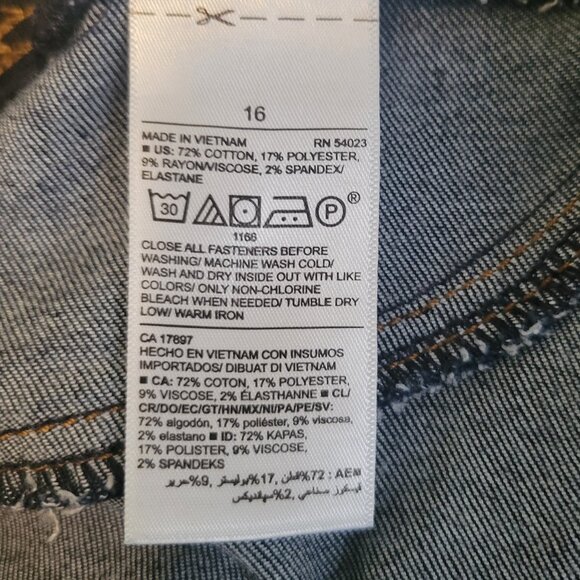 Old Navy Mid Rise Rockstar Jeans Jeggings Dark Denim 16 Regular - Picture 8 of 11